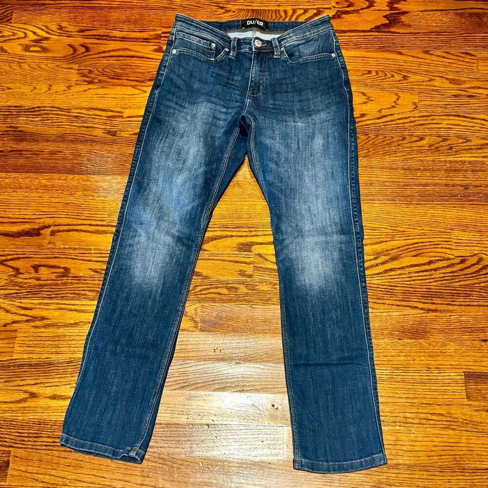 DU/ER L2X Relaxed Tapered Jeans. Blue. Size 30.